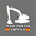 Pegatina Maquinistas España – 8cm, Blanco