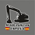 Pegatina Maquinistas España – 8cm, Negro