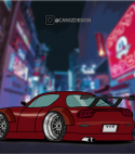 Poster Mazda RX7 Tokyo
