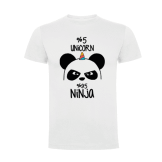camisetas modelo 95% ninja para caballero en color Blanco | ropa personalizada Hitase
