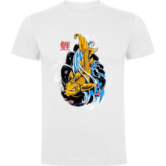 camisetas modelo carpa water color para caballero en color Blanco | ropa personalizada Hitase