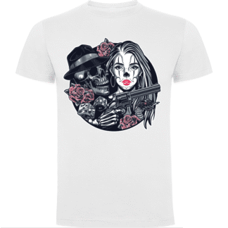 camisetas modelo hatelove para caballero en color Blanco | ropa personalizada Hitase