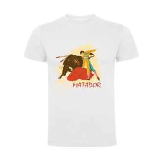 camisetas modelo matador para caballero en color Blanco | ropa personalizada Hitase