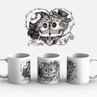 Taza modelo calavera mexicana Loveart | Tazas personalizadas Hitase