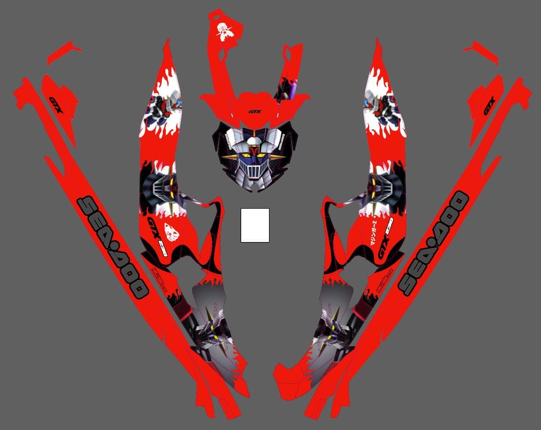 Kit de adhesivos personalizados para moto de agua Sea-Doo GTX-RXT 2018 a 2025, diseño deportivo en vinilo de alta resistencia