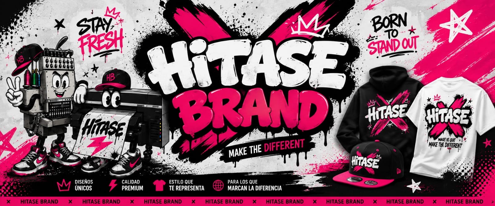 Banner de HItase Brand. Marca registrada en Hitase