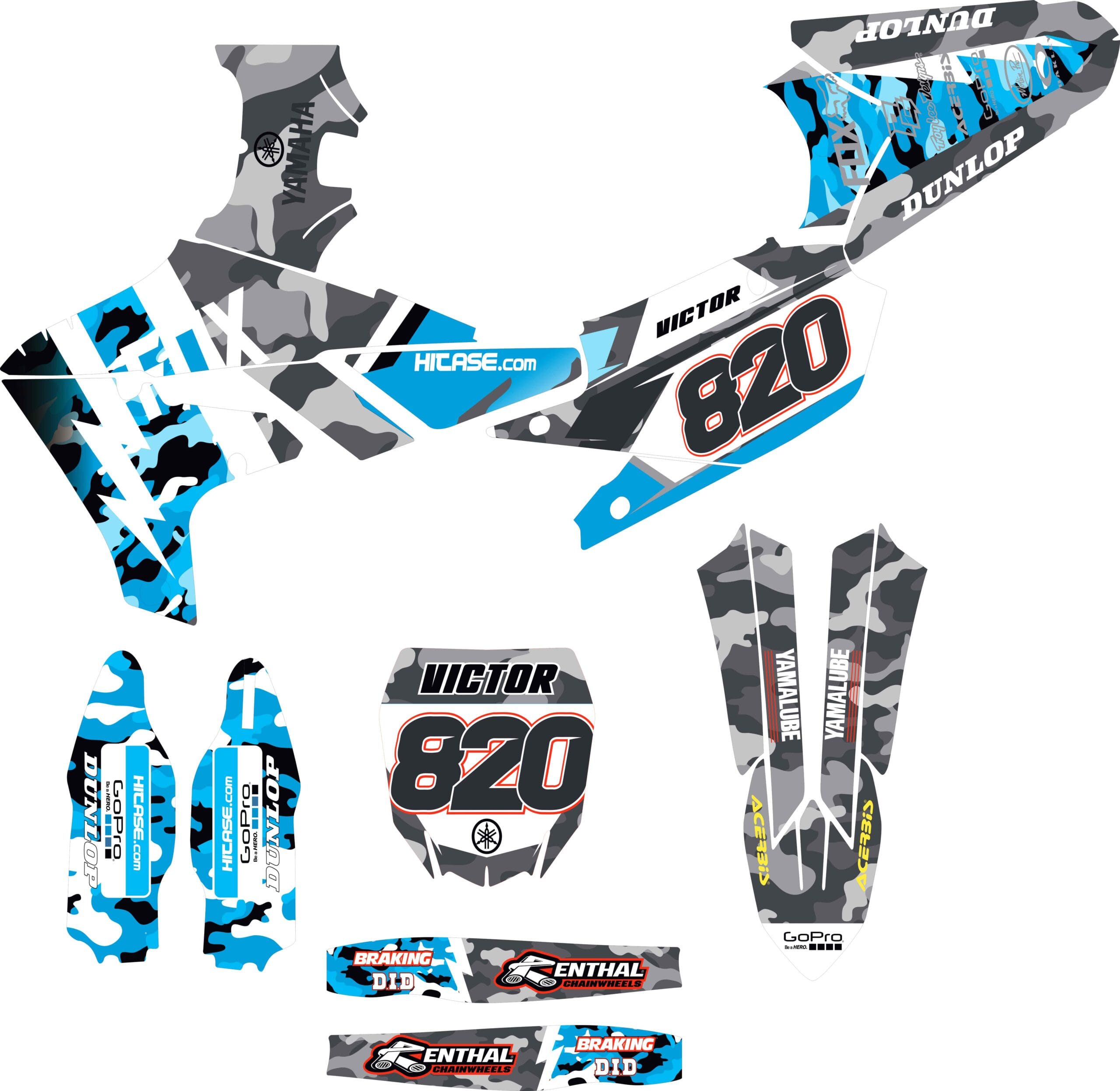 Kit de vinilos para YAMAHA YZF 450 250 2018 2019