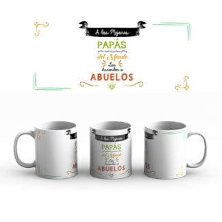 Taza A LOS MEJORES PAPÁS DEL MUNDO LOS ASCIENDEN A ABUELOS
