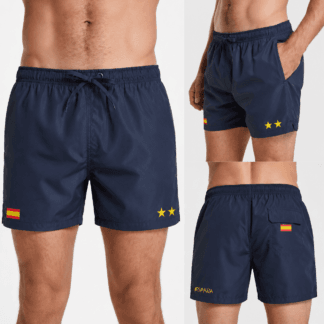 Bañador de España para Hombre Azul Marino con Bandera