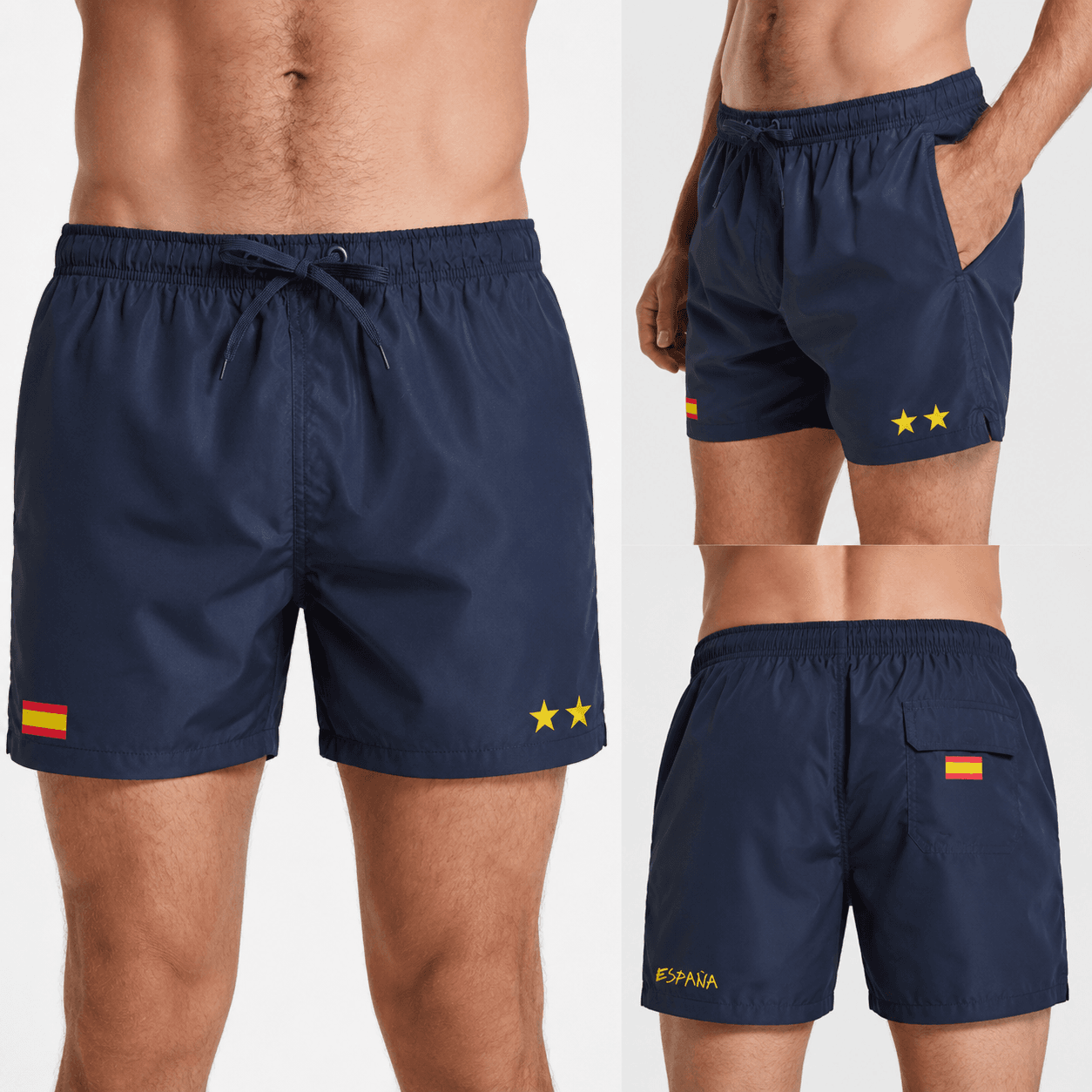 Bañador de España para Hombre Azul Marino con Bandera