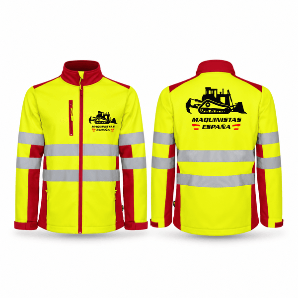 Softshell Maquinista España Bulldozer de Alta Visibilidad - Imagen 4