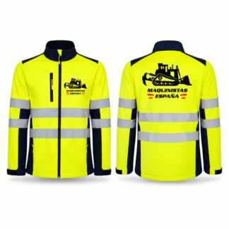 Softshell Maquinista España Bulldozer de Alta Visibilidad