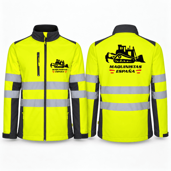 Softshell Maquinista España Bulldozer de Alta Visibilidad - Imagen 2
